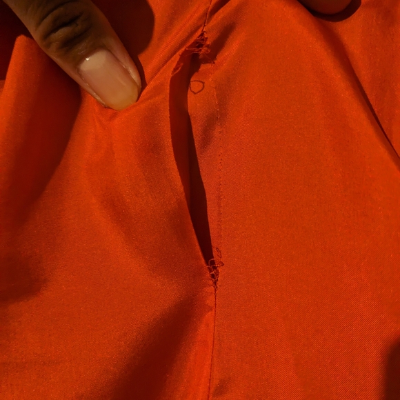 Johnny Was Vintage Bright Red Silk Slip Dress W/ Spaghetti Straps - Picture 8 of 10